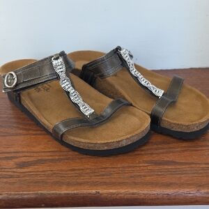 NAOT NIB malibu metal leather sandals size 37 (7)